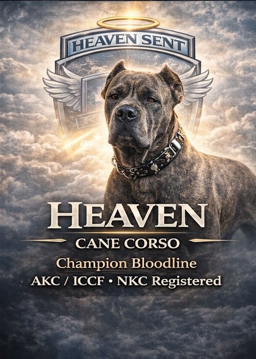 Heaven, our Cane Corso breeding female, in her official HSK portrait