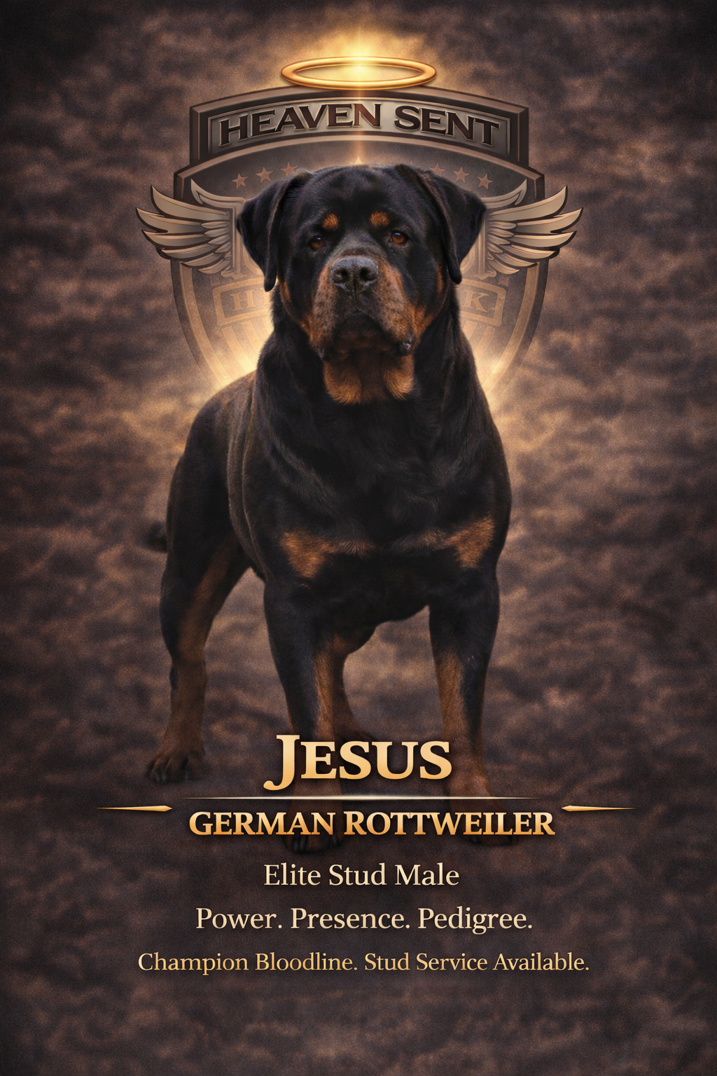 Jesus, German Rottweiler, official HSK portrait