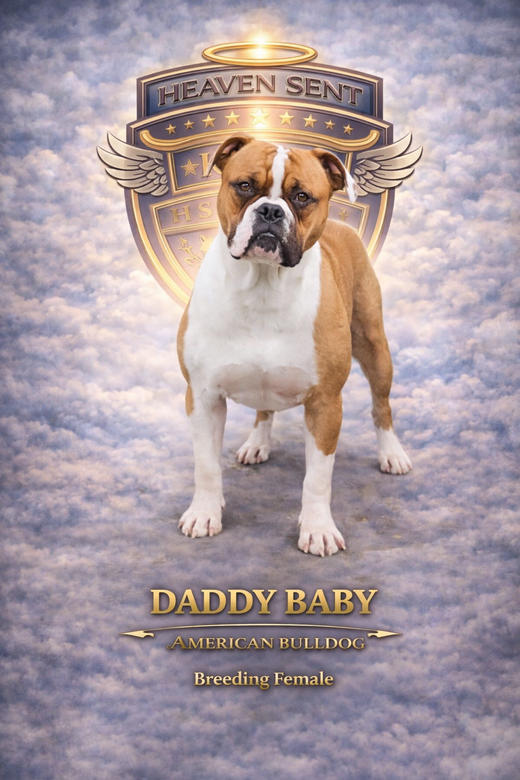 Daddy Baby, American Bulldog, official HSK portrait