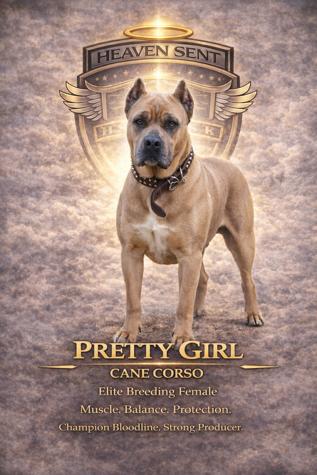 Pretty Girl, Cane Corso, official HSK portrait