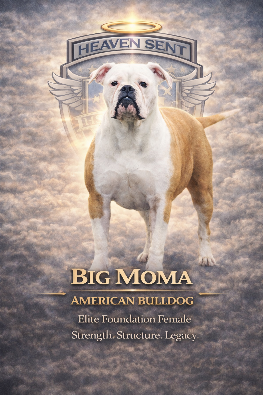 Big Momma, American Bulldog, official HSK portrait