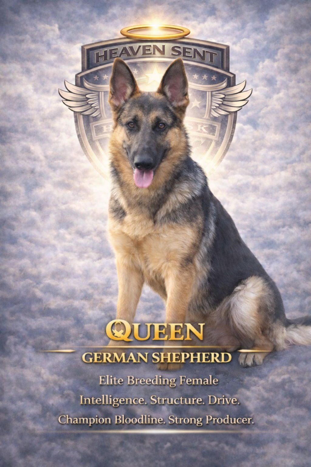 Queen, German Shepherd, official HSK portrait