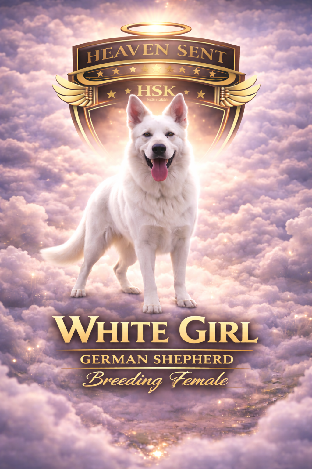 White Girl, German Shepherd, official HSK portrait